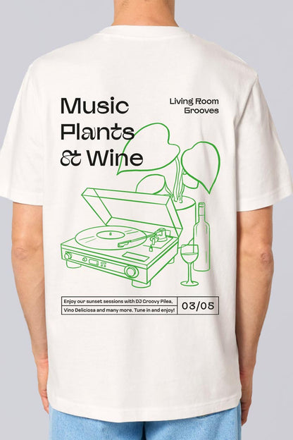 Music Plants and Wine T-shirt 