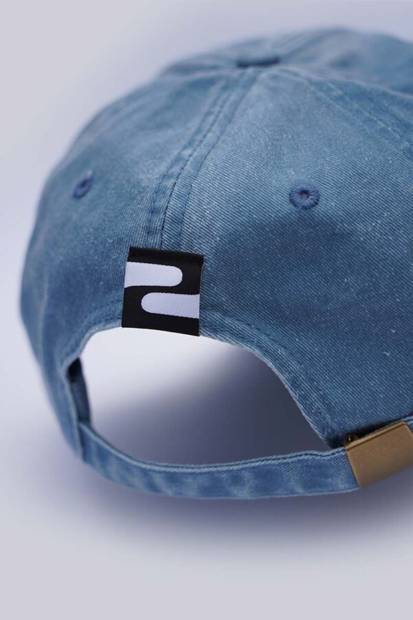 back side of counting memories wanna be dj vintage wash denimlightblue baseball cap